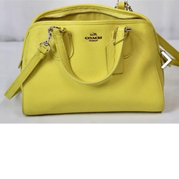 Coach Cross-Body Bag, 7x11x5" mustard, yellow stellar condition, not a blemish - Picture 1 of 7